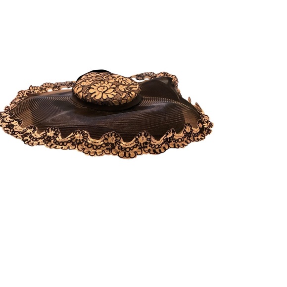 Sonni of San Francisco Hat Straw, Mesh, Lace Formal Kentucky Derby Vintage - Picture 6 of 9